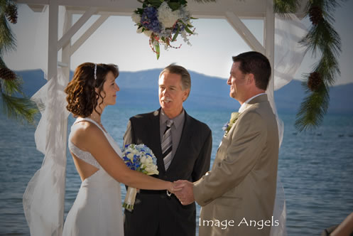 Our Carefree Beach Wedding Package takes place on the white sandy beach or 
